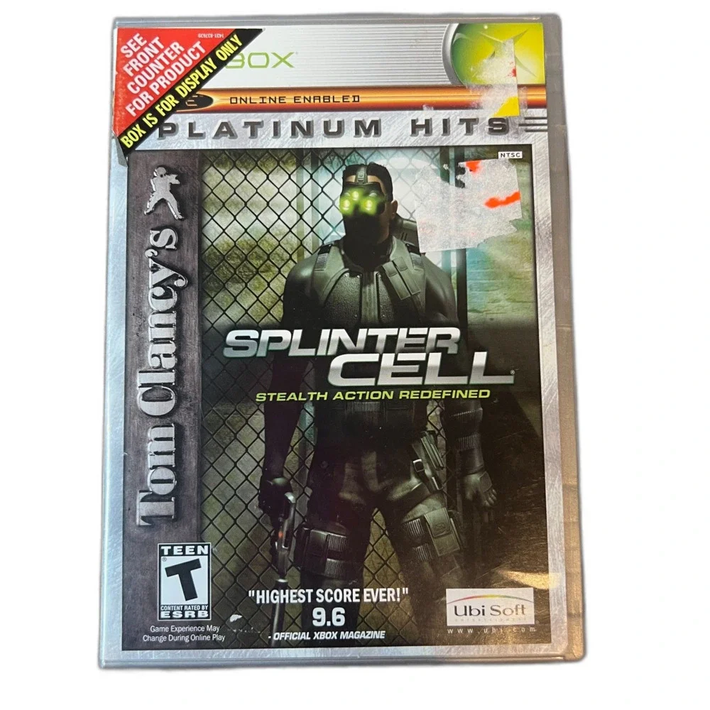 Tom Clancy's Splinter Cell Microsoft Xbox 2002 Untested Disc Box Manual Platinum